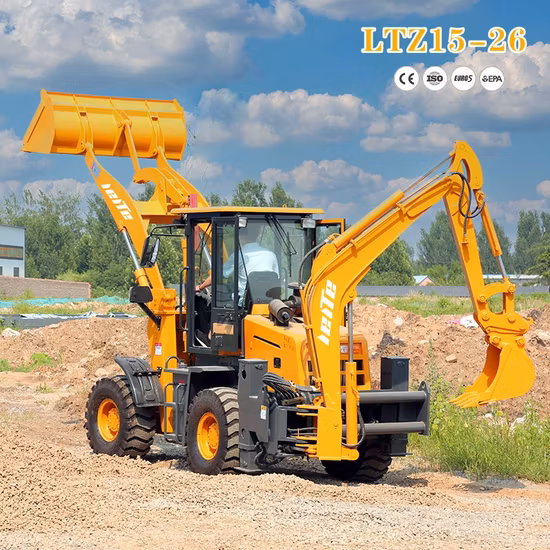 Minicarregadeira 4WD barata multifuncional pequeno trator de jardim retroescavadeira escavadeira retroescavadeira com acessório para venda de máquinas de construção